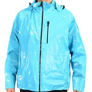 Hugo Boss "Castion" Aqua Blue Water Repellent Rain Jacket US 38R IT 48R